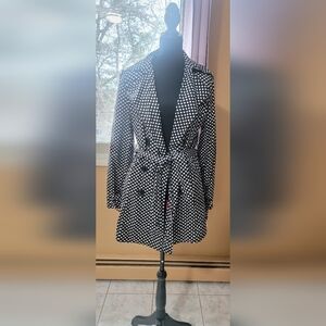 Vertigo Paris Black and White Polka Dot Coat